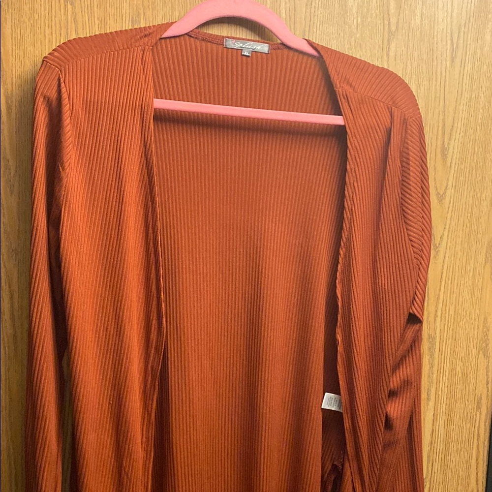 Women's Rust Cardigan Sweater